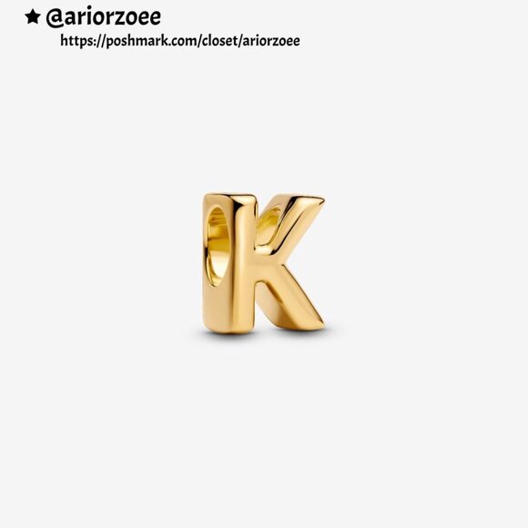 Pandora Letter K Alphabet Mini Charm|Pendant - Picture 1 of 2